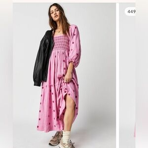 Dahlia embroidered maxi dress